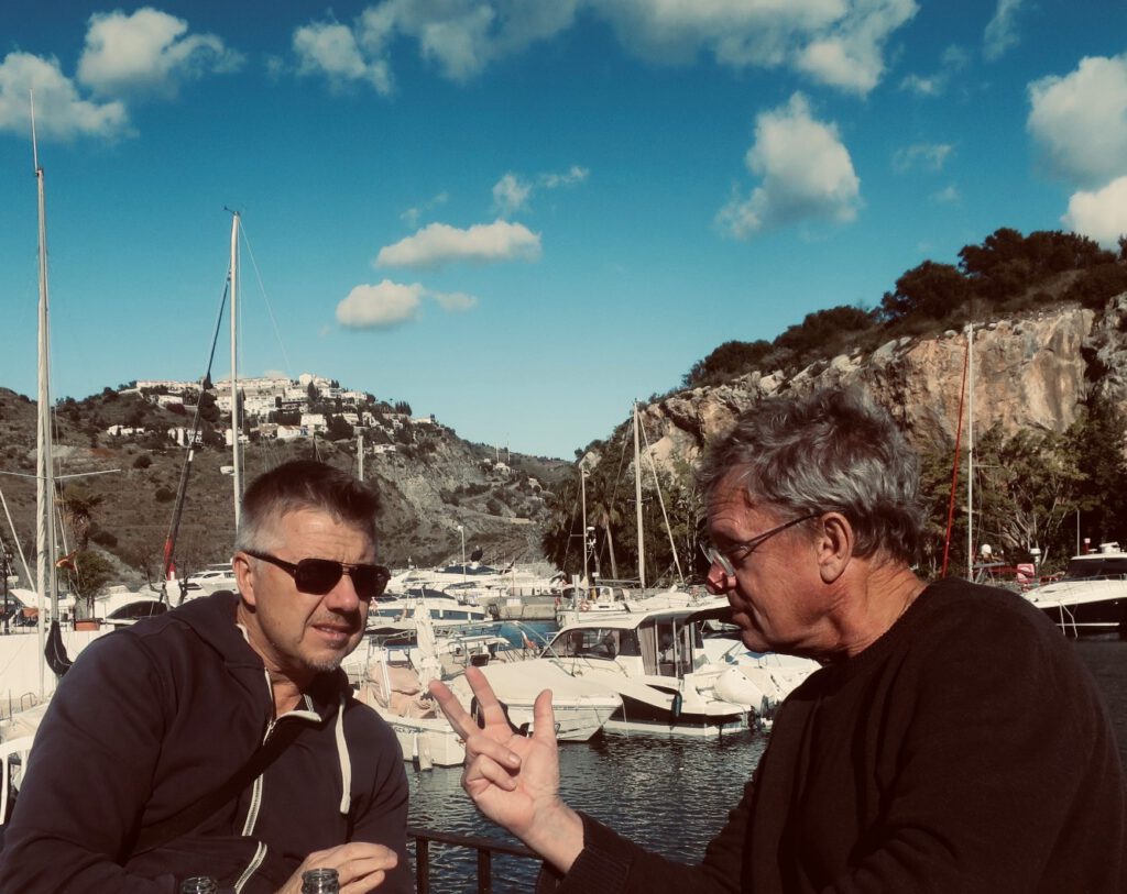 Marc Legendre and Charel Cambré at the harbour