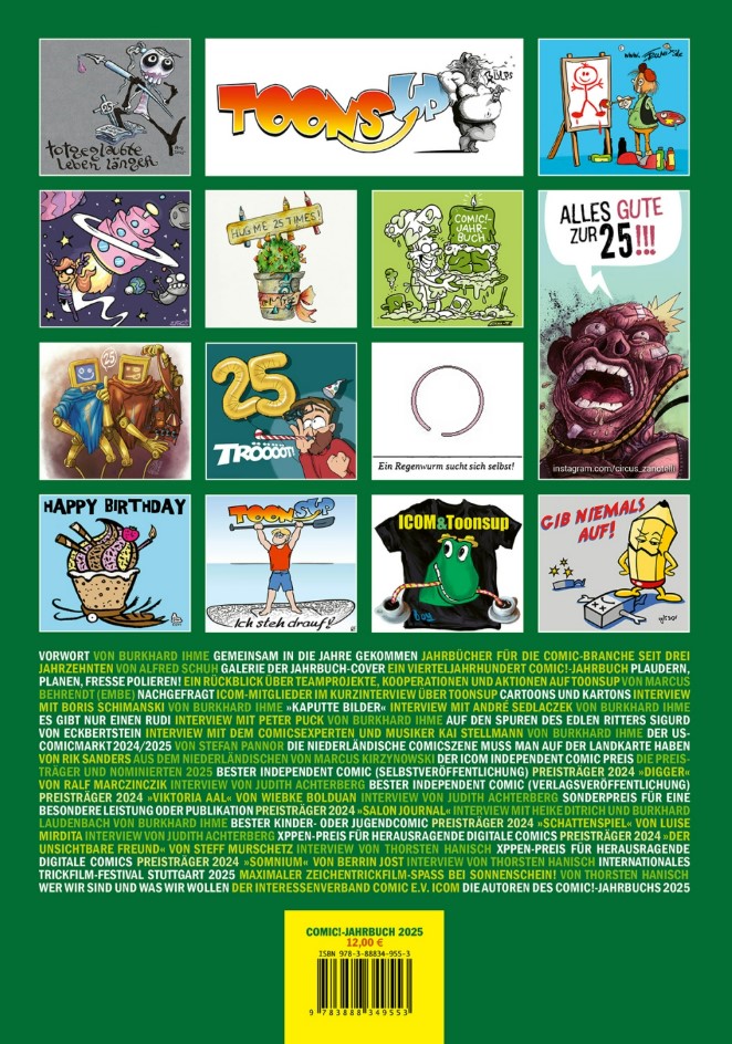 Backcover ICOM COMIC! Jahrbuch 2025